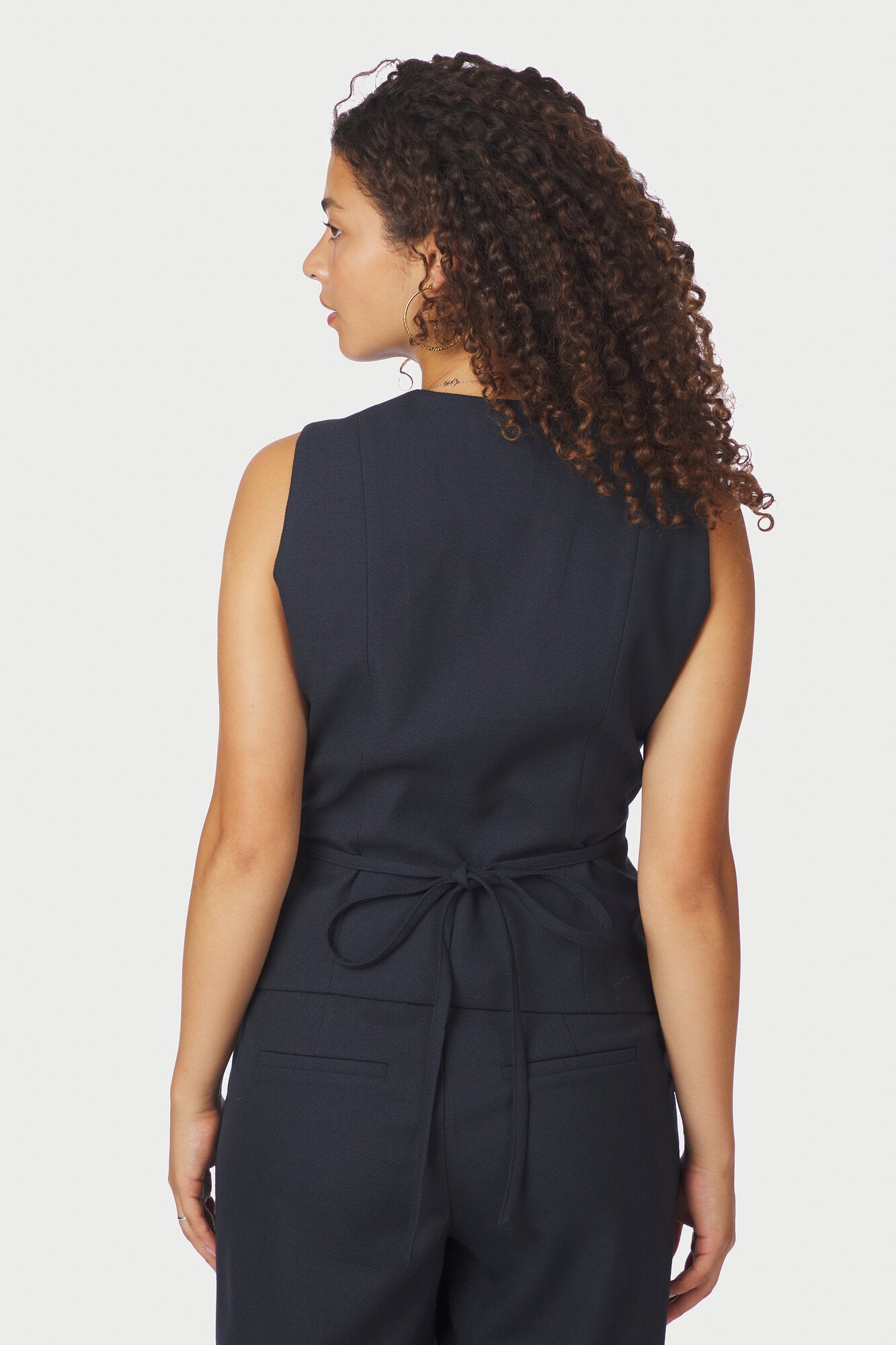 Samara Melange vest - mørkeblå